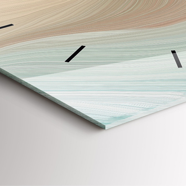 Szögletes fali üvegóra Hullám absztrakció