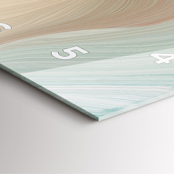 Szögletes fali üvegóra Hullám absztrakció