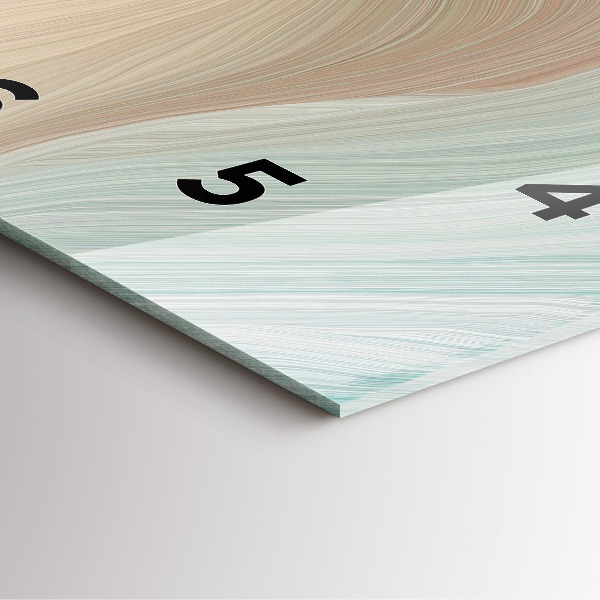 Szögletes fali üvegóra Hullám absztrakció