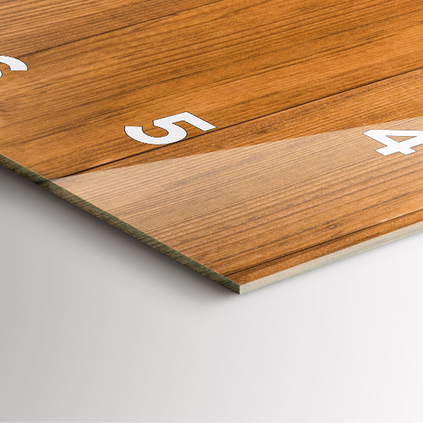 Szögletes fali üvegóra Fa táblák