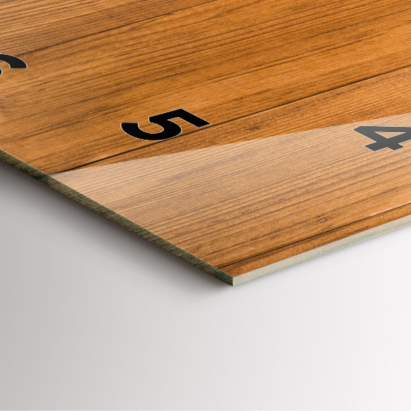 Szögletes fali üvegóra Fa táblák