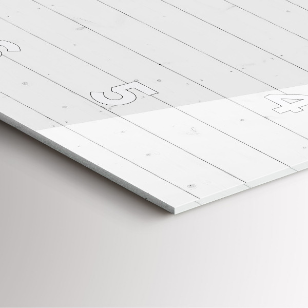 Szögletes fali üvegóra Fa panelek minta