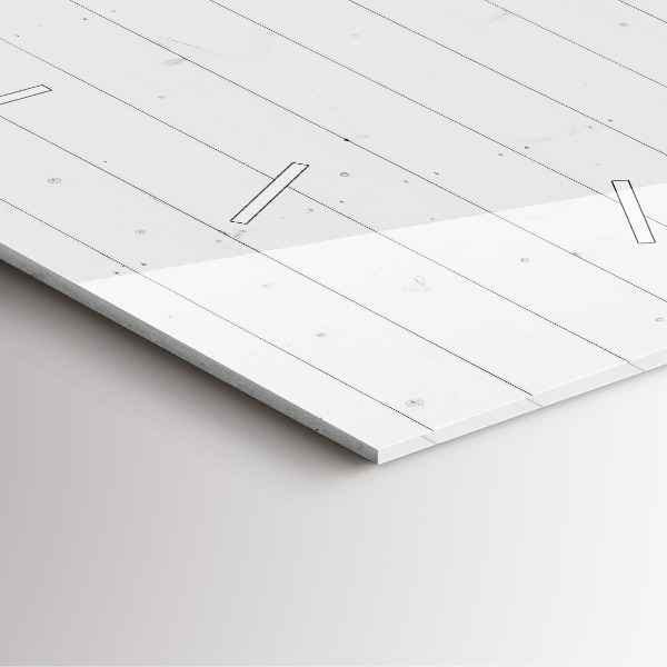 Szögletes fali üvegóra Fa panelek minta