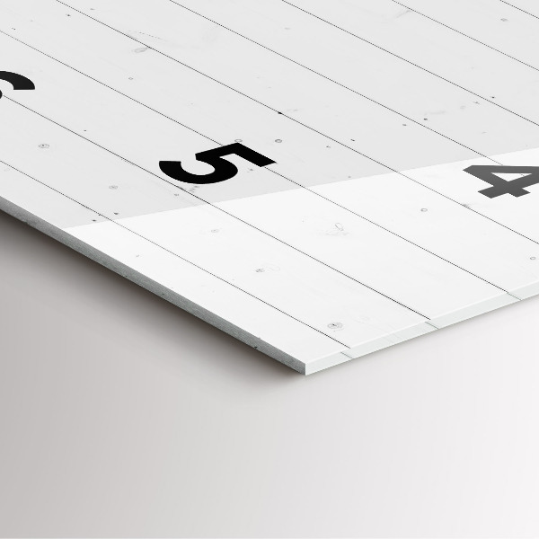 Szögletes fali üvegóra Fa panelek minta