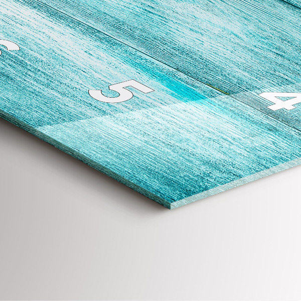 Szögletes fali üvegóra Kék régi fa