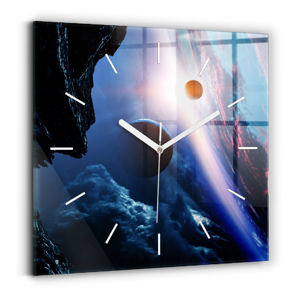 Szögletes fali üvegóra Nagy Galaxis