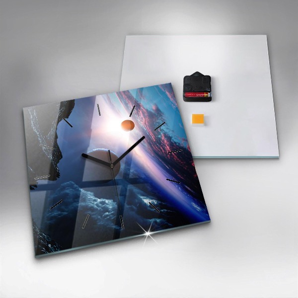 Szögletes fali üvegóra Nagy Galaxis