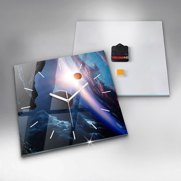 Szögletes fali üvegóra Nagy Galaxis