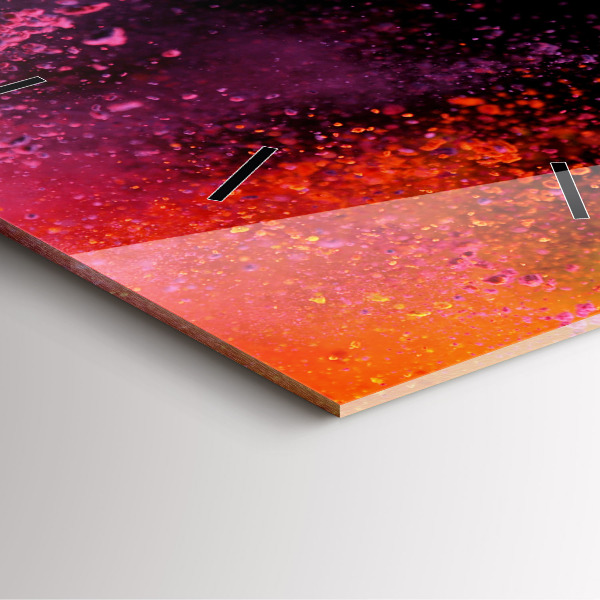 Szögletes fali üvegóra A színek robbanása