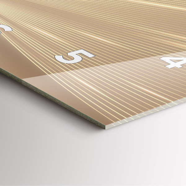 Szögletes fali üvegóra Absztrakt fény