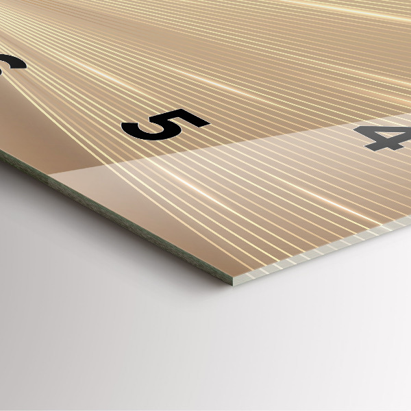 Szögletes fali üvegóra Absztrakt fény