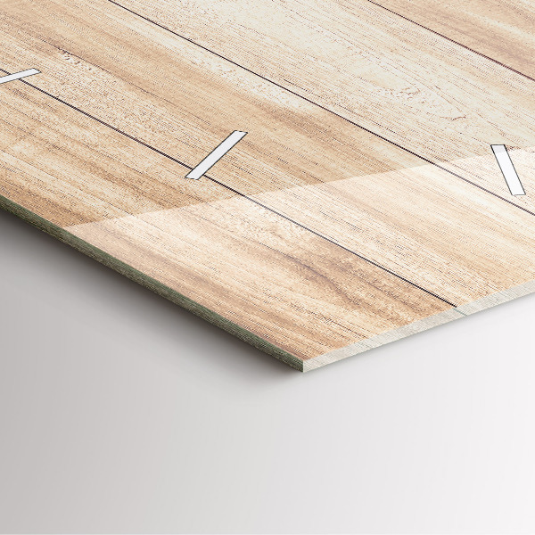 Szögletes fali üvegóra Fa textúra