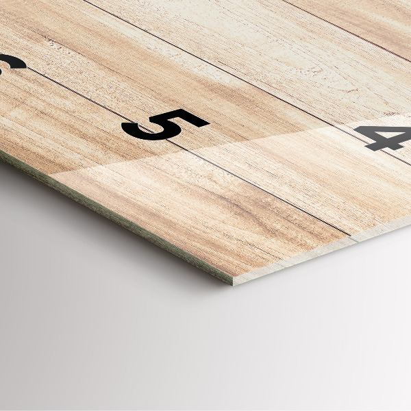 Szögletes fali üvegóra Fa textúra