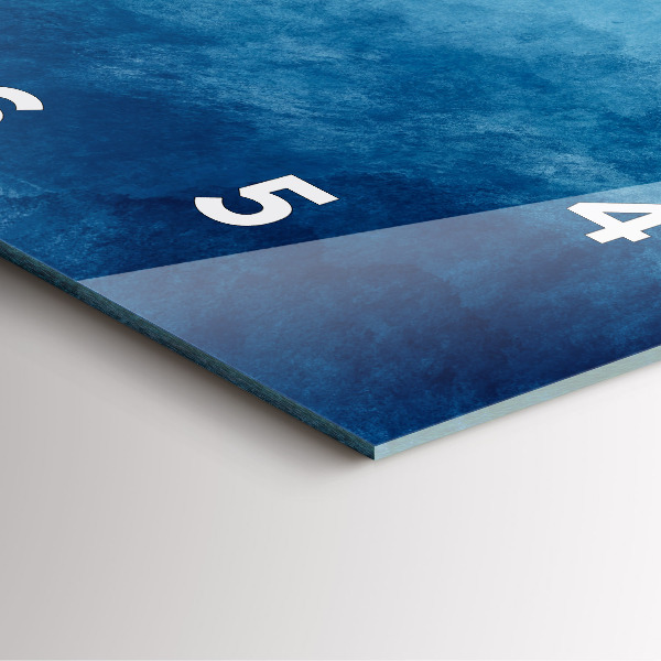 Szögletes fali üvegóra Absztrakciós víz