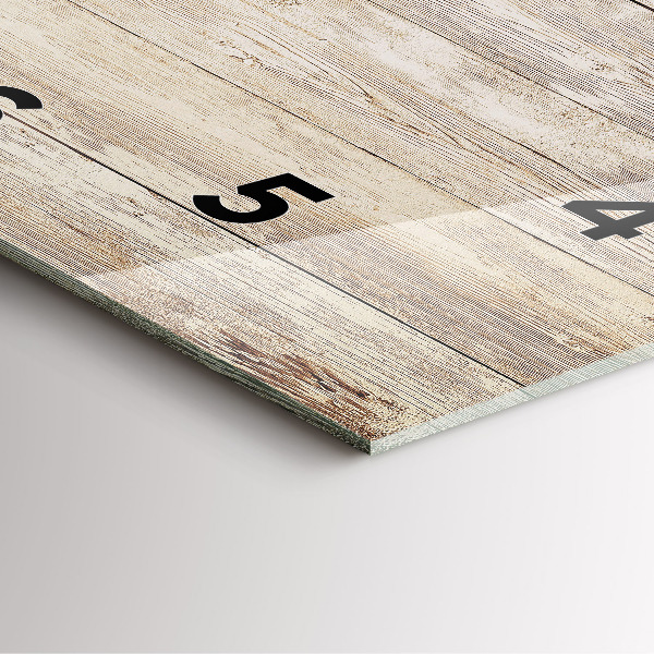 Szögletes fali üvegóra Fa panelek