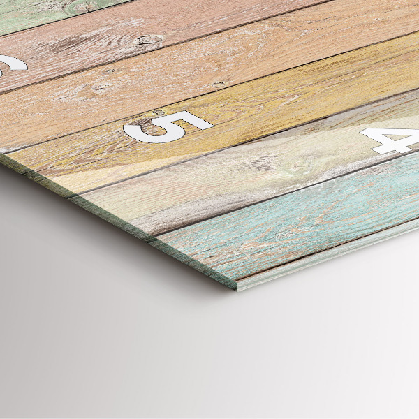 Szögletes fali üvegóra Színes táblák