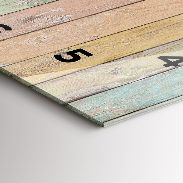 Szögletes fali üvegóra Színes táblák