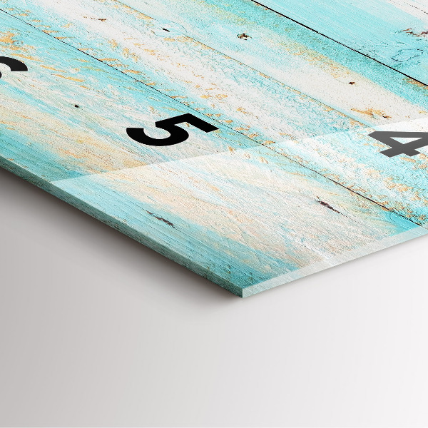 Szögletes fali üvegóra Kék táblák