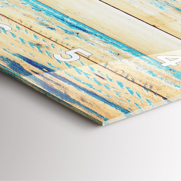 Szögletes fali üvegóra Karcos fa