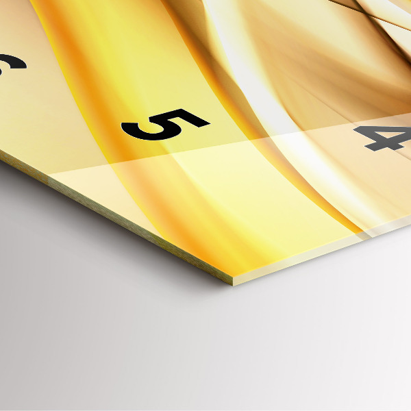 Szögletes fali üvegóra Absztrakt hullám