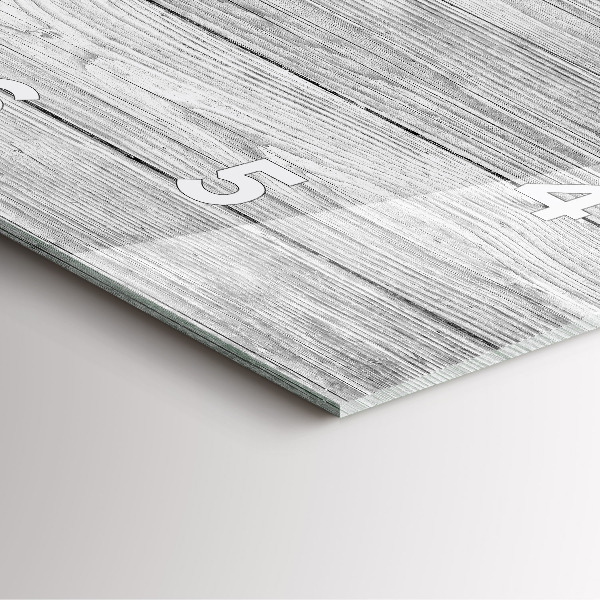 Szögletes fali üvegóra Fa panelek