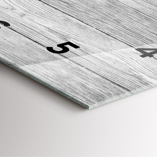 Szögletes fali üvegóra Fa panelek