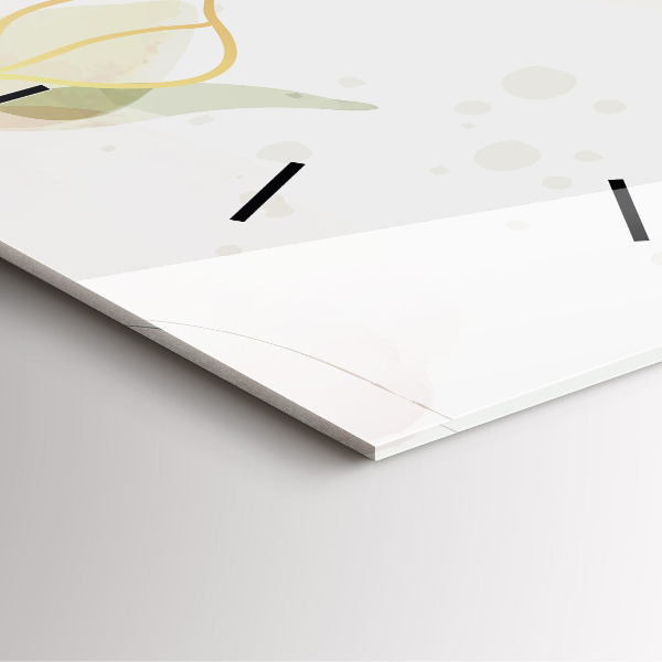 Szögletes fali üvegóra Pasztell absztrakció