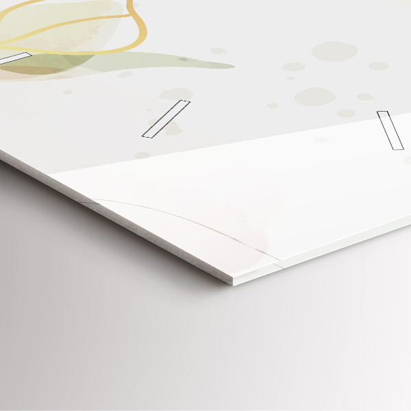 Szögletes fali üvegóra Pasztell absztrakció