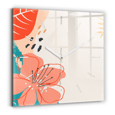 Szögletes fali üvegóra Hawaii növények