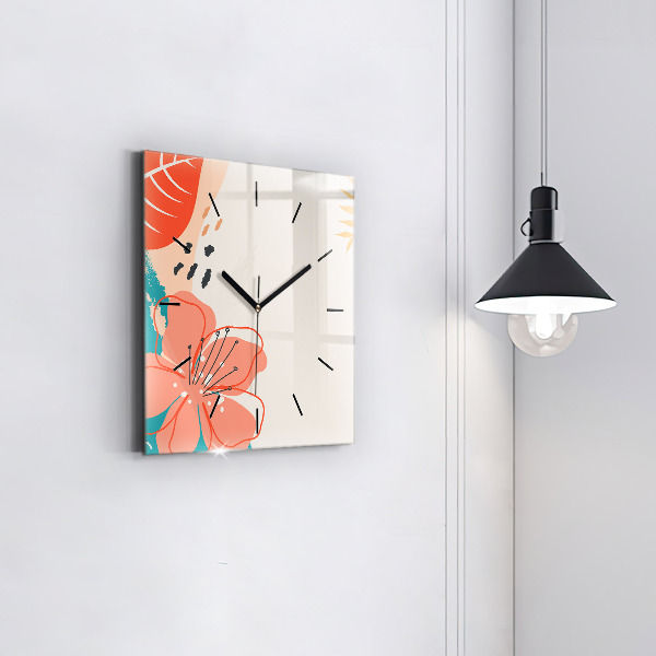 Szögletes fali üvegóra Hawaii növények