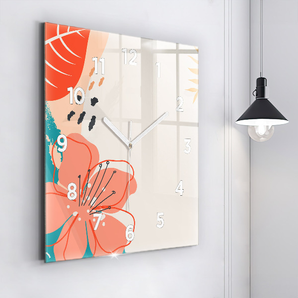 Szögletes fali üvegóra Hawaii növények