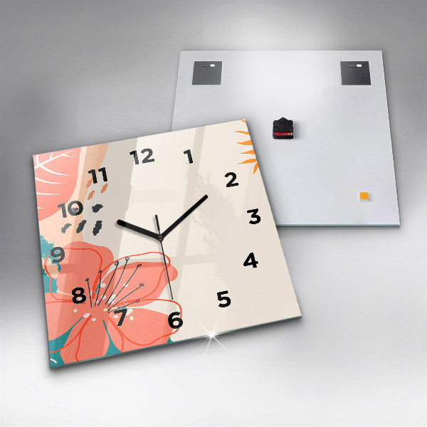 Szögletes fali üvegóra Hawaii növények