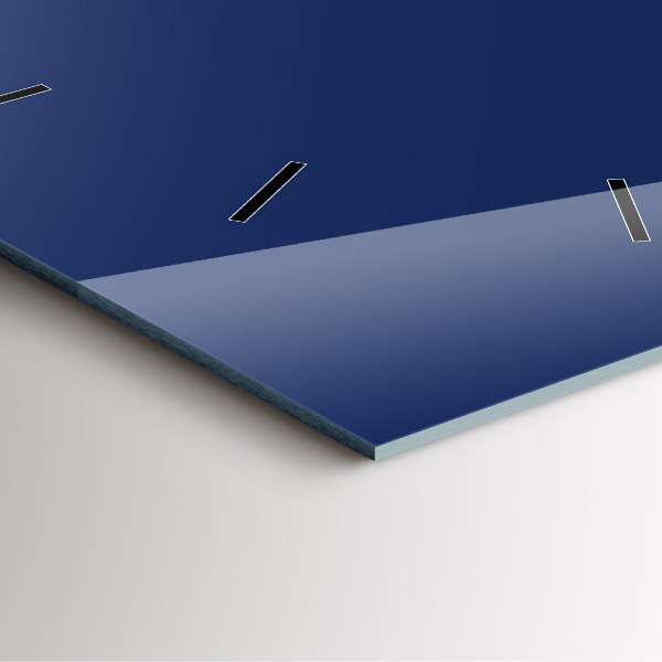 Szögletes fali üvegóra Sötétkék színű