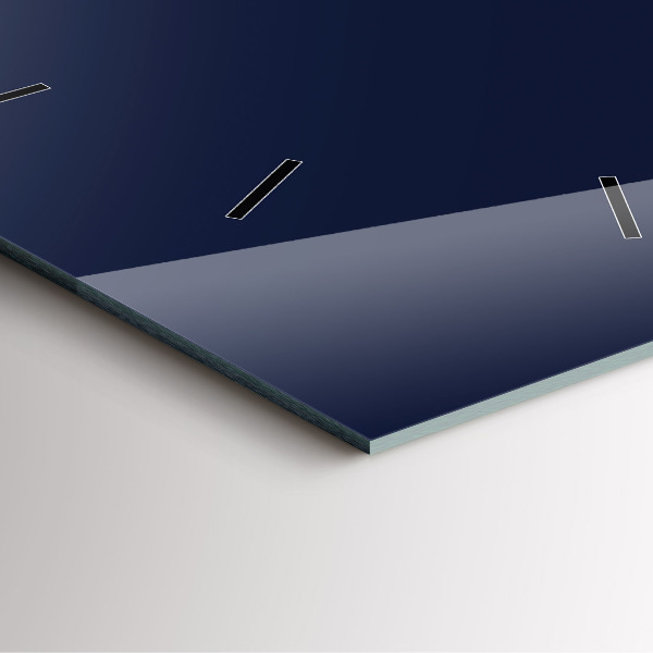 Szögletes fali üvegóra Sötét haditengerészet