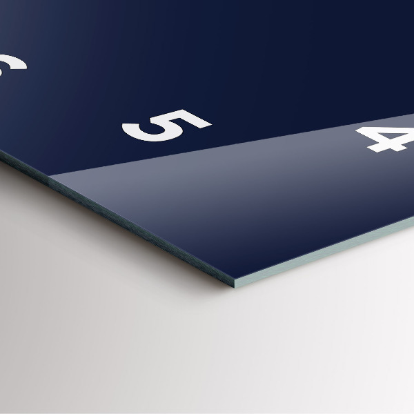 Szögletes fali üvegóra Sötét haditengerészet