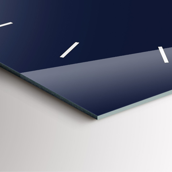 Szögletes fali üvegóra Sötét haditengerészet