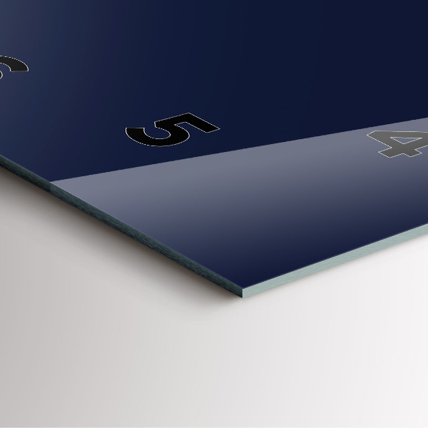 Szögletes fali üvegóra Sötét haditengerészet