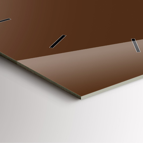 Szögletes fali üvegóra Barna