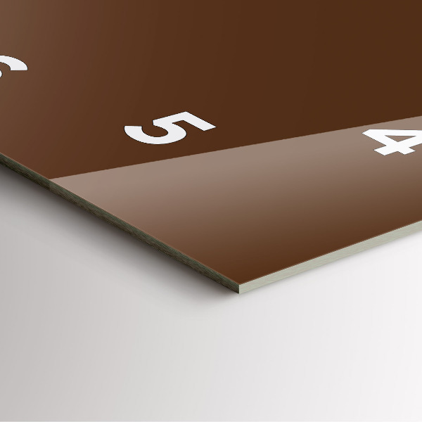 Szögletes fali üvegóra Barna