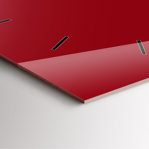 Szögletes fali üvegóra Piros