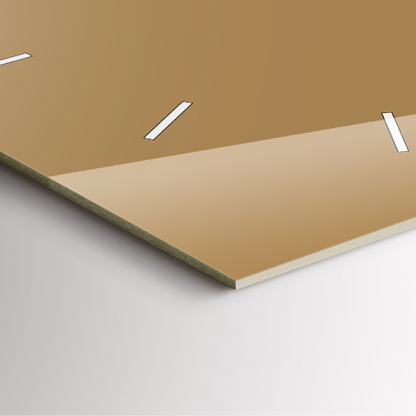 Szögletes fali üvegóra Bézs