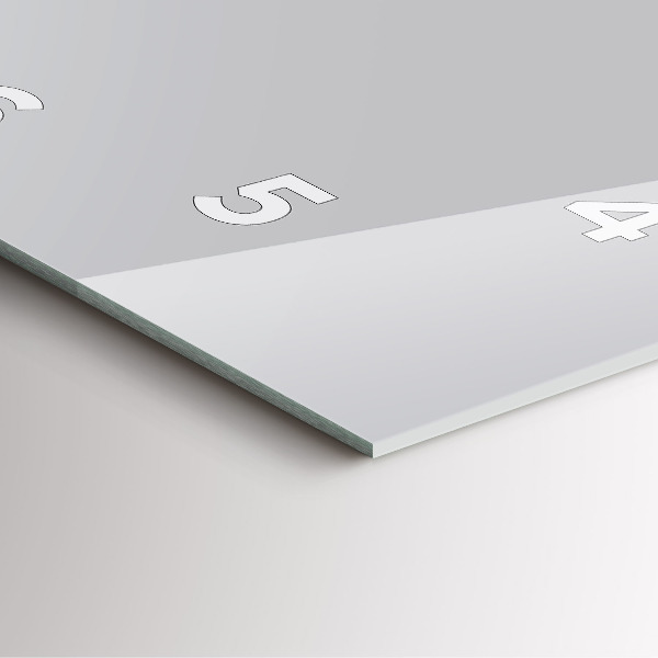 Szögletes fali üvegóra Világos szürke