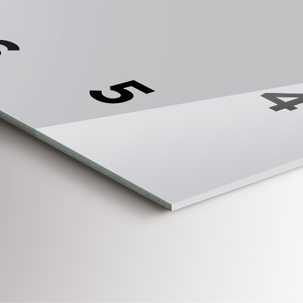 Szögletes fali üvegóra Világos szürke