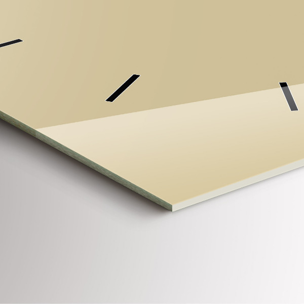 Szögletes fali üvegóra Bézs