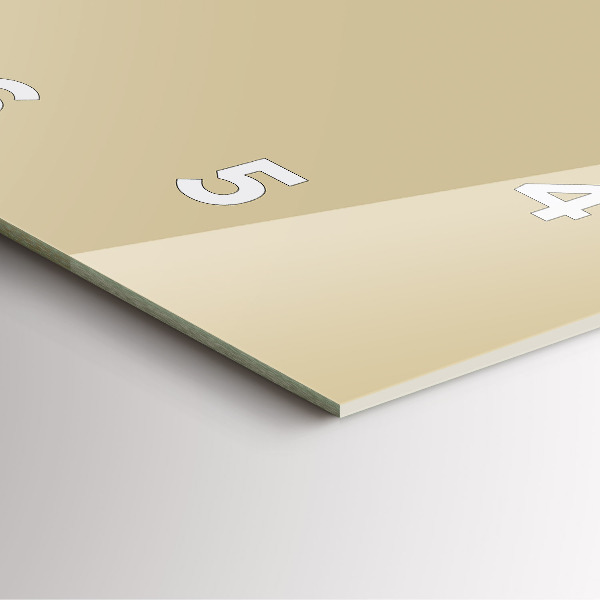 Szögletes fali üvegóra Bézs