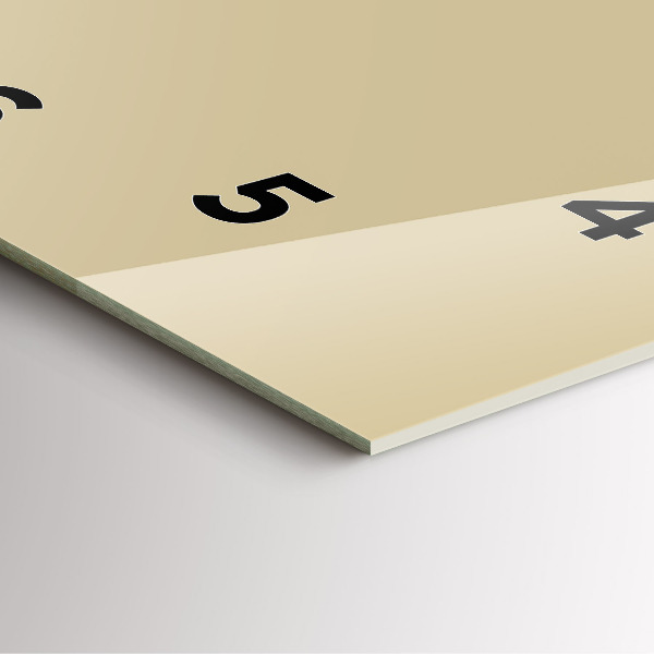 Szögletes fali üvegóra Bézs