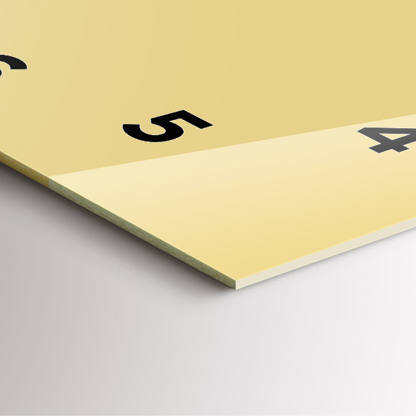 Szögletes fali üvegóra Tejszínes