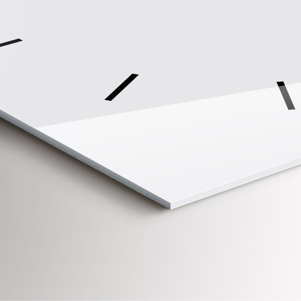 Szögletes fali üvegóra Fehér