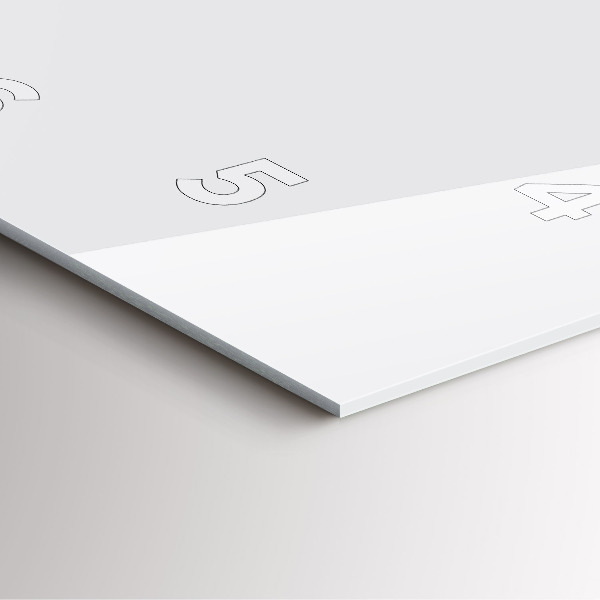 Szögletes fali üvegóra Fehér