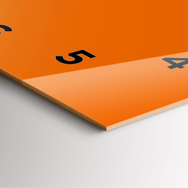 Szögletes fali üvegóra Narancs